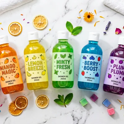 Bouteilles colorées gourmandes